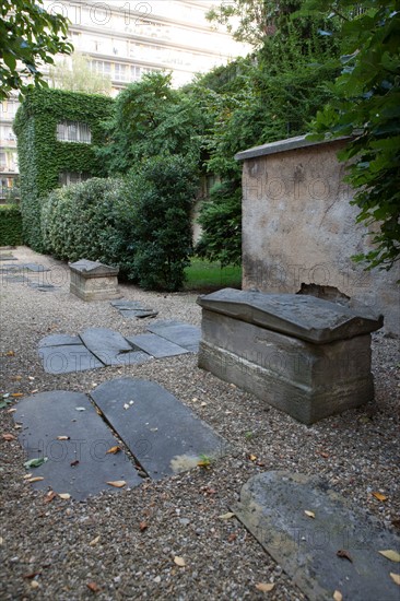 France, Ile de France, Paris 19e arrondissement, 44 rue de Flandre, cimetiere juif portugais, propriete du Consistoire Juif Francais