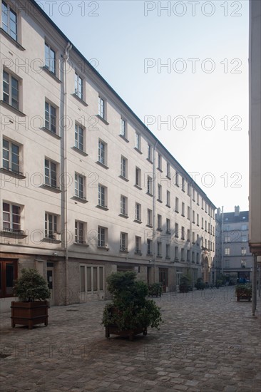 France, Ile de France, Paris 11e arrondissement, 5 rue de Charonne, Cour Saint Joseph, anciens ateliers,