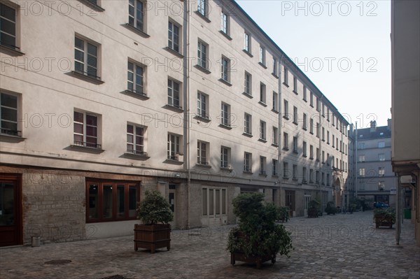 France, Ile de France, Paris 11e arrondissement, 5 rue de Charonne, Cour Saint Joseph, anciens ateliers,