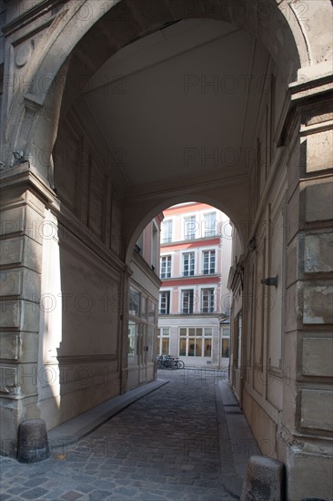 France, Ile de France, Paris 11e arrondissement, 5 rue de Charonne, Cour Saint Joseph, anciens ateliers,