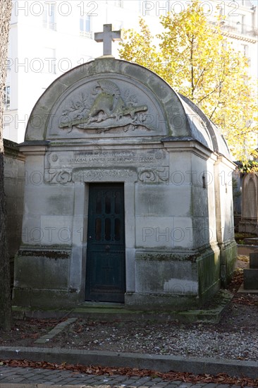 France, Ile de France, Paris 18e arrondissement, cimetiere de Montmartre, tombe du marechal Lannes, chapelle, sepulture de famille,