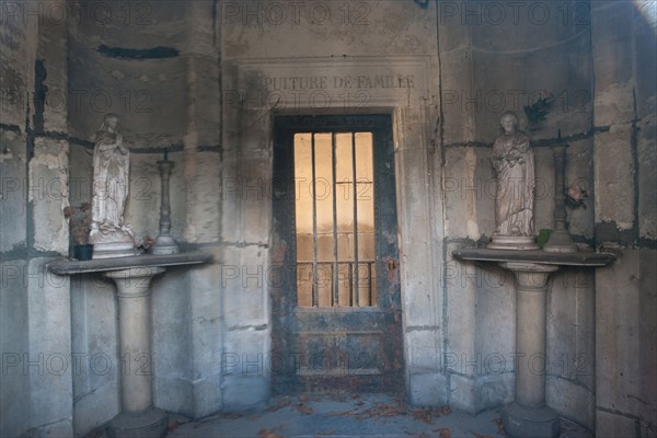 France, Ile de France, Paris 18e arrondissement, cimetiere de Montmartre, tombe du marechal Lannes, chapelle, sepulture de famille,