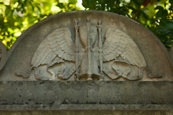 France, Ile de France, Paris 20e arrondissement, cimetiere du Pere Lachaise, 11e division, tombe d'Alexandre Theodore Brongniart, architecte du Palais de la Bourse a Paris.