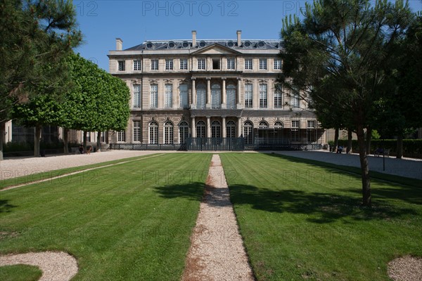 France, Ile de France, Paris 3e arrondissement, le Marais, 60 rue des Archives, Hotel de Rohan, Archives Nationales, facade sur jardin, architecte Pierre-Alexis Delamair