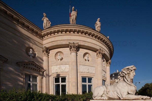 France, Ile de France, Paris 7e arrondissement, Hotel de Salm, rue de Lille, Grande Chancellerie de la Legion d'Honneur, Palais de la Legion d'Honneur, Musee, architecte Pierre Rousseau, facade sur le quai Anatole France