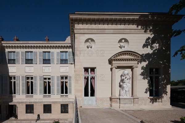 France, Ile de France, Paris 7e arrondissement, Hotel de Salm, rue de Lille, Grande Chancellerie de la Legion d'Honneur, Palais de la Legion d'Honneur, Musee, architecte Pierre Rousseau, sculpture, cour du trapeze