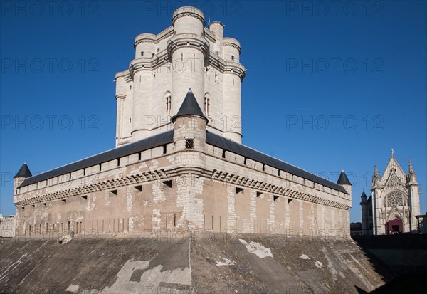 France, Ile de France, Val de Marne, Vincennes, chateau de Vincennes, monument historique, donjon,