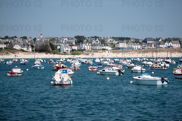 France, région Bretagne, Brittany, Finistère, Cap Sizun, Audierne-Esquibien, plage et club de plongée