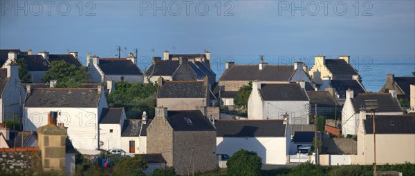 France, région Bretagne, Brittany, Finistère, Cap Sizun, Audierne, port, face à Plouhinec,