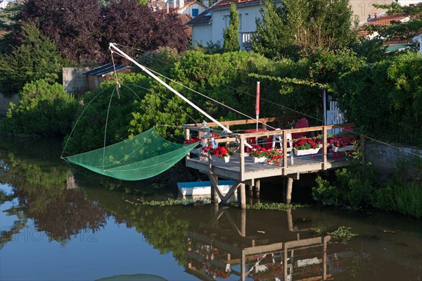 France, région Pays de la Loire, Loire Atlantique, Pornic, ria de Pornic, jardin paysagé.