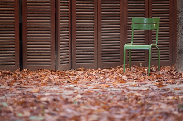 France, Région Ile de France, Paris 1er arrondissement, Jardin des Tuileries, chaises,