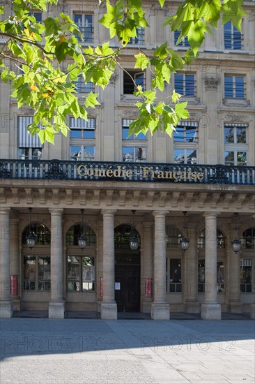 France, Région Ile de France, Paris 1er arrondissement, Place Colette, Comédie Française, façade, colonnade,