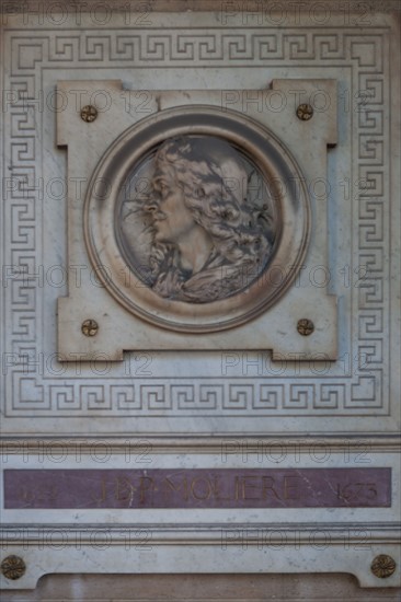 Médaillon représentant Molière, Comédie Française à Paris