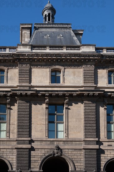 France, Région Ile de France, Paris 1er arrondissement, Rue de Rivoli, Musée du Louvre, façade Rivoli, pavillon de Rohan,