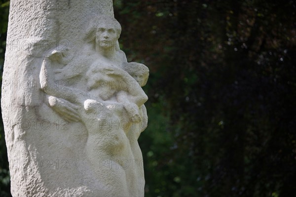 France, Région Ile de France, Paris 6e arrondissement, Jardin du Luxembourg, statue de Paul Verlaine,