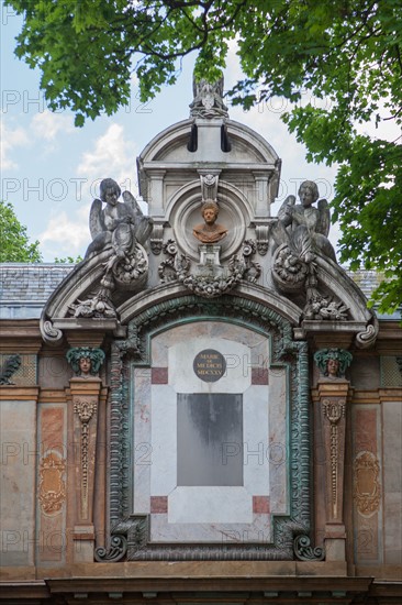 France, Région Ile de France, Paris 6e arrondissement, Jardin du Luxembourg, couvent des Filles du Calvaire, buste de Marie de Médicis