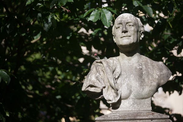 France, Région Ile de France, Paris 6e arrondissement, Jardin du Luxembourg, statue de Théodore de Banville