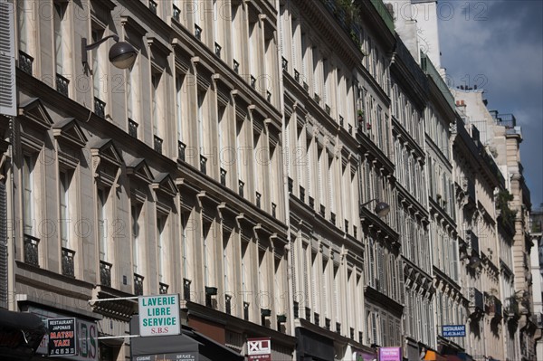 France, Région Ile de France, Paris 9e arrondissement, Rue Notre Dame de Lorette, enfilade de façades, rythme