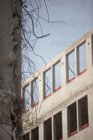 France, Région Ile de France, Paris 9e arrondissement, Rue de Londres, chantier de construction d'un immeuble,