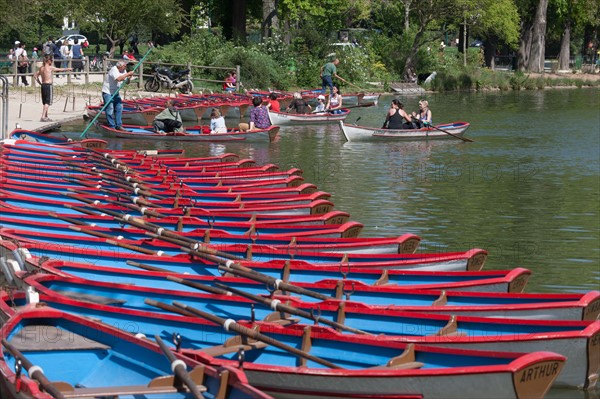 France, Région Ile de France, Paris 12e arrondissement, Bois de Vincennes, Lac Daumesnil, barques, canotage