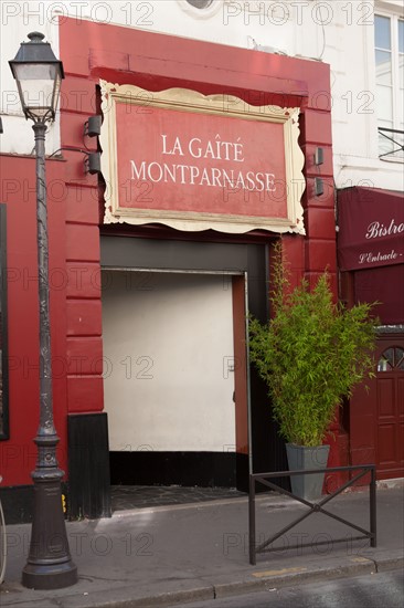 France, Région Ile de France, Paris 14e arrondissement, Montparnasse, Rue de la Gaîté, théâtre de la Gaîté Montparnasse,