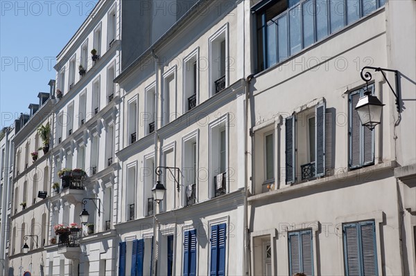 France, Région Ile de France, Paris 18e arrondissement, Montmartre, Rue Gabrielle et escaliers de la butte (rue Chappe)