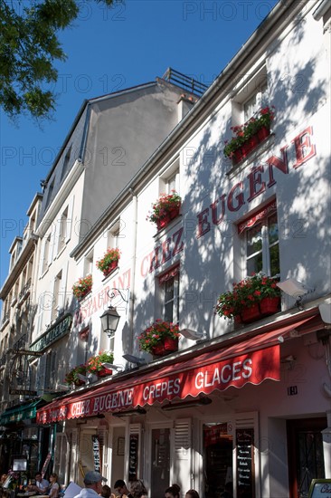 France, Région Ile de France, Paris 18e arrondissement, Montmartre, Place du Tertre, terrasses