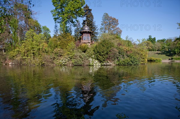 France, Région Ile de France, Paris 16e arrondissement, Bois de Boulogne, Lac Inférieur, le Kiosque de l'Empereur,