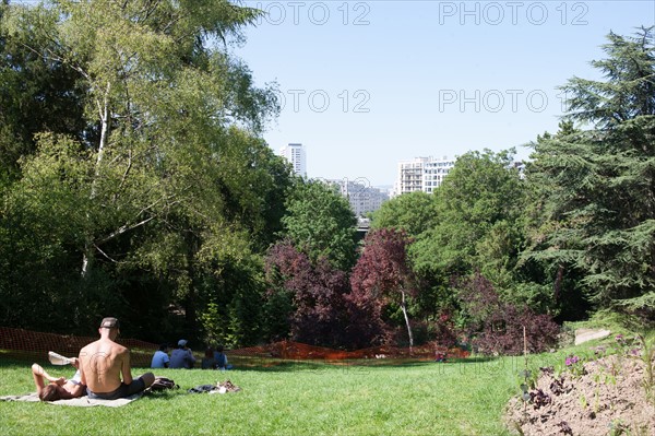 France, Région Ile de France, Paris 19e arrondissement, Parc des Buttes Chaumont, jardin, Ville de Paris, environnement, Second Empire,