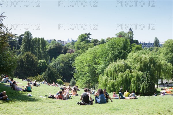 France, Région Ile de France, Paris 19e arrondissement, Parc des Buttes Chaumont, jardin, Ville de Paris, environnement, Second Empire,