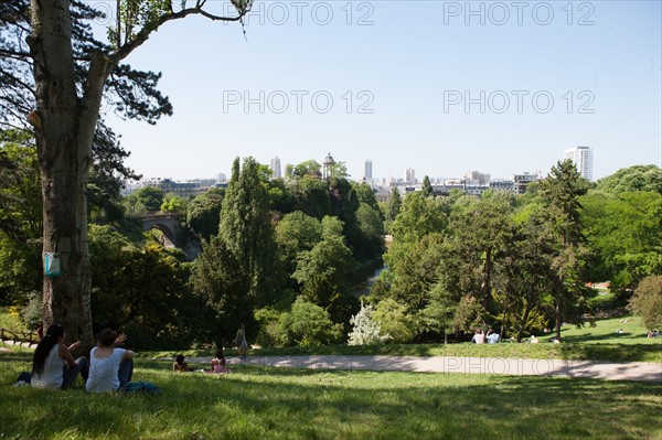 France, Région Ile de France, Paris 19e arrondissement, Parc des Buttes Chaumont, jardin, Ville de Paris, environnement, Second Empire,