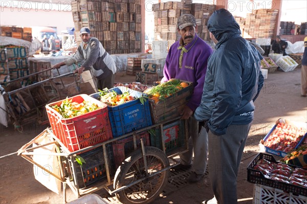 Afrique du nord, Maroc, Marrakech, souk, marché de gros, alimentaire,
