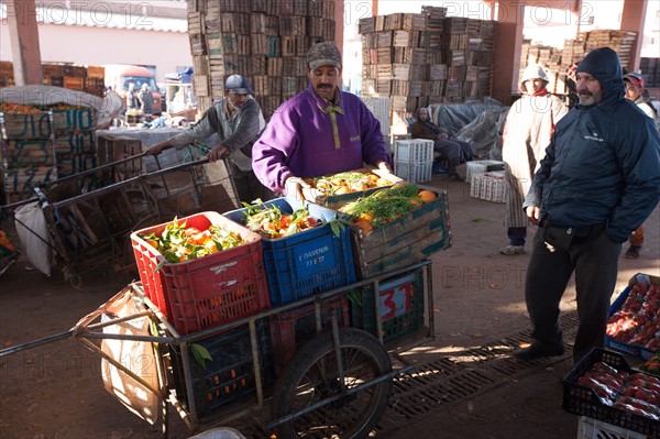 Afrique du nord, Maroc, Marrakech, souk, marché de gros, alimentaire,