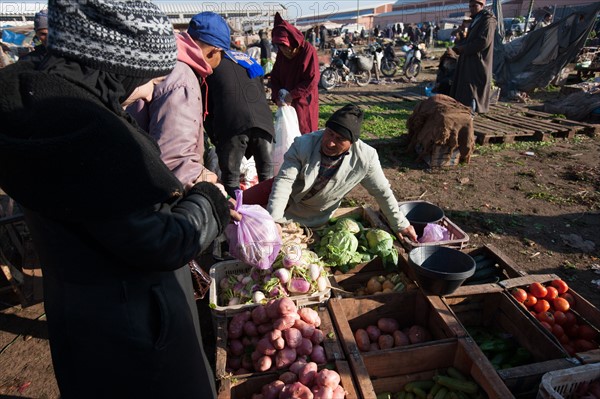 Afrique du nord, Maroc, Marrakech, souk, marché de gros, alimentaire,