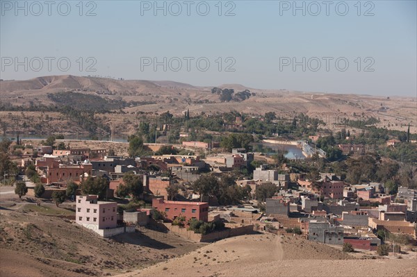 Afrique du nord, Maroc, Marrakech, pied du Haut Atlas, route d'Amizmiz, en direction de Sidi Brahim,