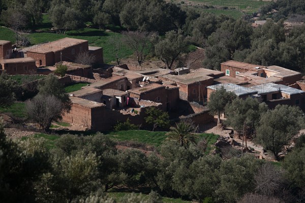 Afrique du nord, Maroc, Marrakech, pied du Haut Atlas, route d'Amizmiz, en direction de Sidi Brahim,