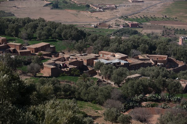 Afrique du nord, Maroc, Marrakech, pied du Haut Atlas, route d'Amizmiz, en direction de Sidi Brahim,