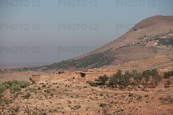 Afrique du nord, Maroc, Marrakech, pied du Haut Atlas, route d'Amizmiz, en direction de Sidi Brahim,