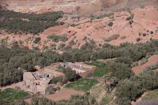 Afrique du nord, Maroc, Marrakech, pied du Haut Atlas, route d'Amizmiz, en direction de Sidi Brahim,