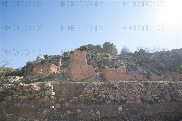 Afrique du nord, Maroc, Marrakech, pied du Haut Atlas, route d'Amizmiz, en direction de Sidi Brahim,