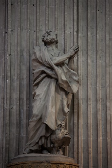 Saint Pierre et le coq du reniement, par Edme Bouchardon