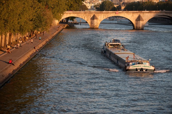 Pont du Carrousel Et Bateau Touristique,Notre Dame Et Coupole De L'Institut