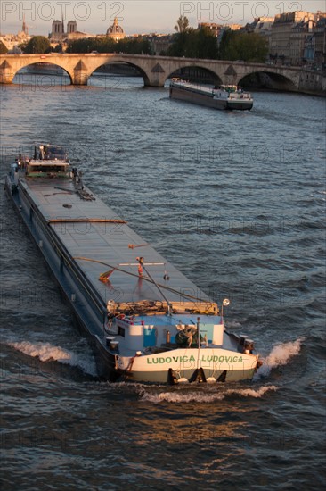 Pont du Carrousel Et Bateau Touristique,Notre Dame Et Coupole De L'Institut