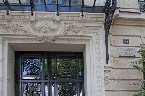 67 boulevard Lannes, Derniere Habitation d'Edith Piaf