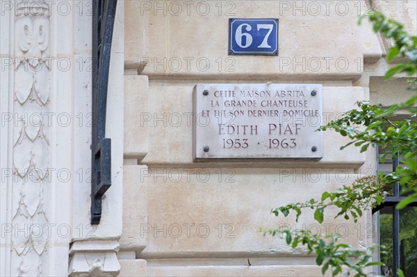 67 boulevard Lannes, Derniere Habitation d'Edith Piaf
