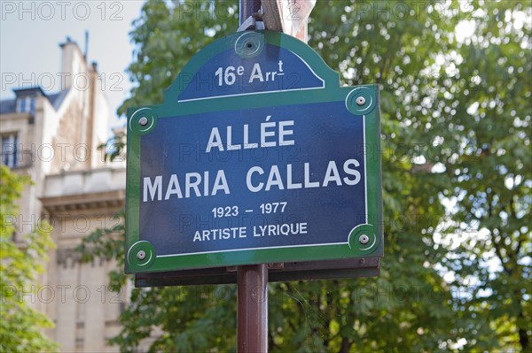 Allée Maria Callas in Paris