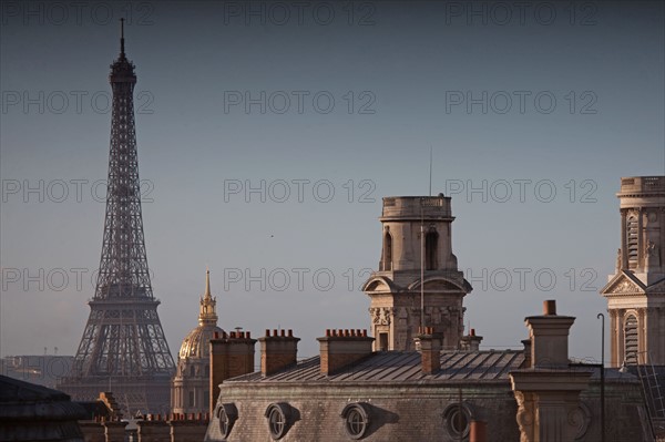 Tour Eiffel, Dôme des Invalides, Tours de l'église Saint-Sulpice, Paris