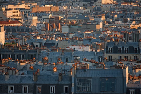 Montmartre,Vues sur les toits depuis les alentours du Sacré Coeur