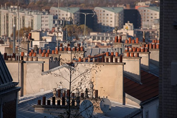 Paris roofs from Rue Du Mont Cenis