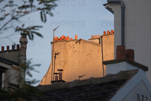 Montmartre,Vue Sur Les Toits Depuis Les hauteurs de la Butte